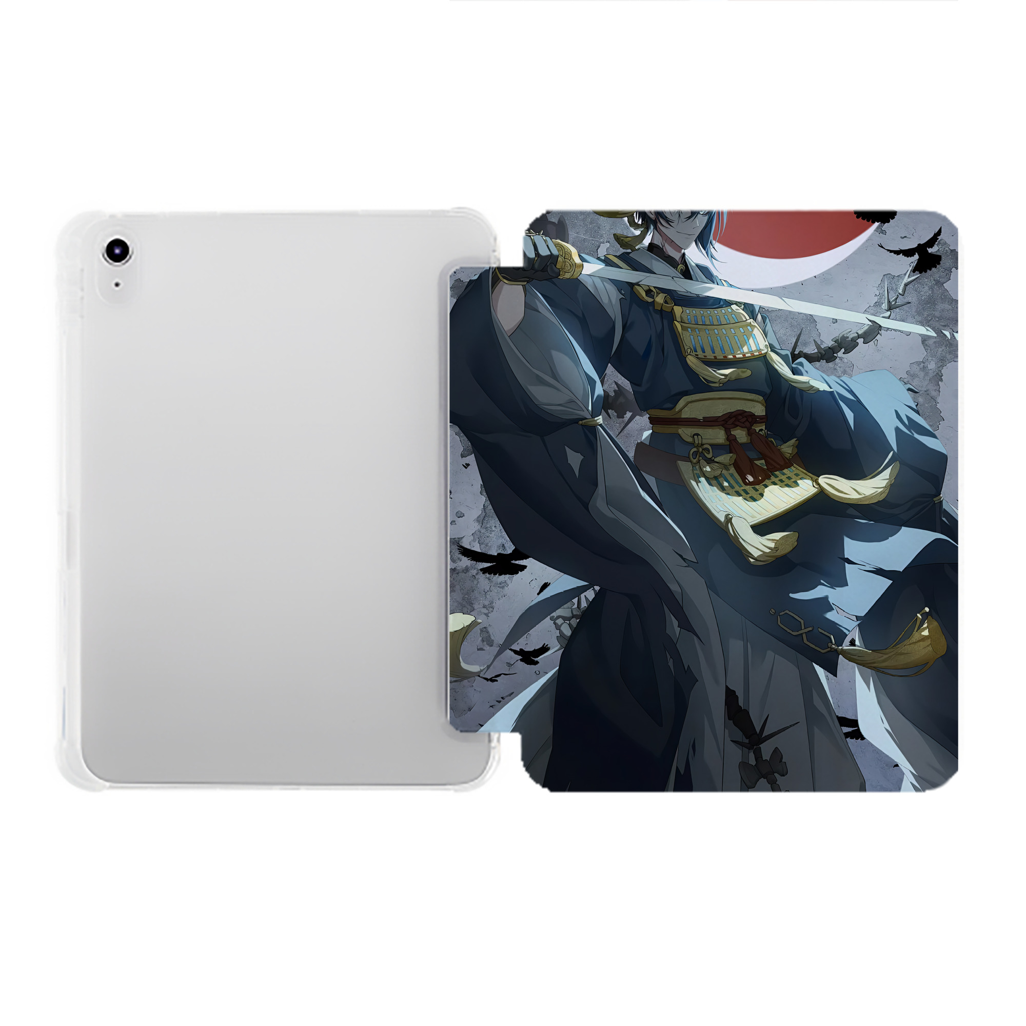 （画像用） 刀剣乱舞 Touken Ranbu IPad ケース ペン収納付き 三つ折りスタンド PUレザー×シリコン 対応機種9.5/10.5/10.9インチ